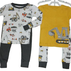 Carters Construction 4-Piece Pants Pajamas Set Baby Boys Size 6M 6 Months 2T NWT